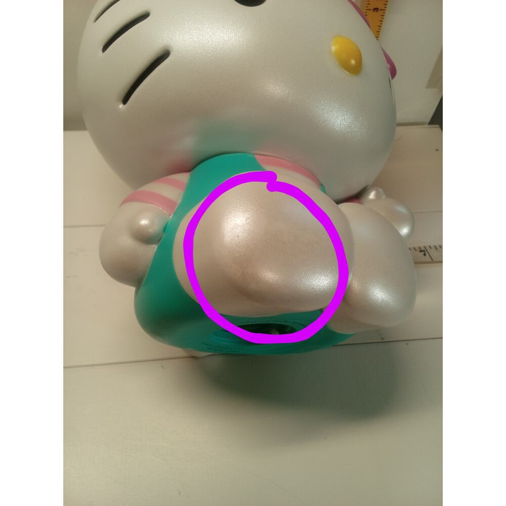 Hello Kitty Coin Bank Hard Plastic 2019 NO PLUG - Picture 5 of 10